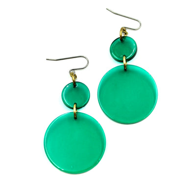 Transparent Green Earrings