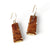 Gold-tip Silver-wrapped Gemstone Earrings