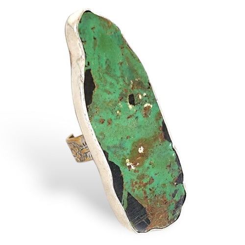 African Turquoise Upcycled Statement Ring