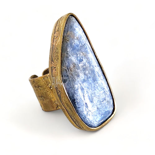 Blue Kyanite Upcycled Ring