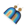 Cannes Acrylic - Rainbow Blues Earrings