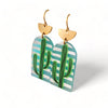 Cannes Acrylic Earrings - Summer Cactus