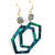 Cannes Acrylic Earrings - Green Hex
