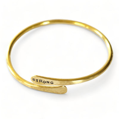 STRONG Brass bangle - stamped