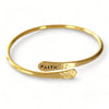 FAITH Brass bangle - stamped