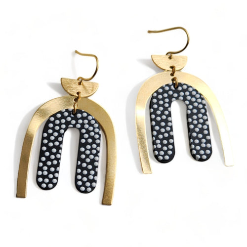 Arch Acrylic Earrings - Spotted