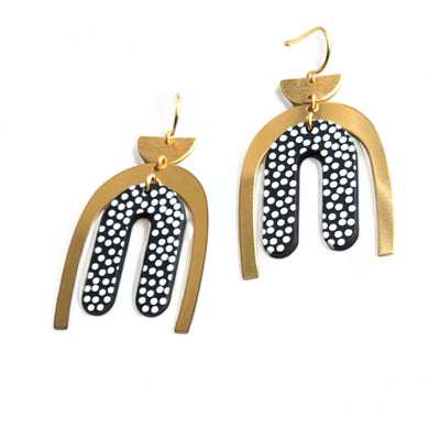 Arch Acrylic Earrings - Spotted