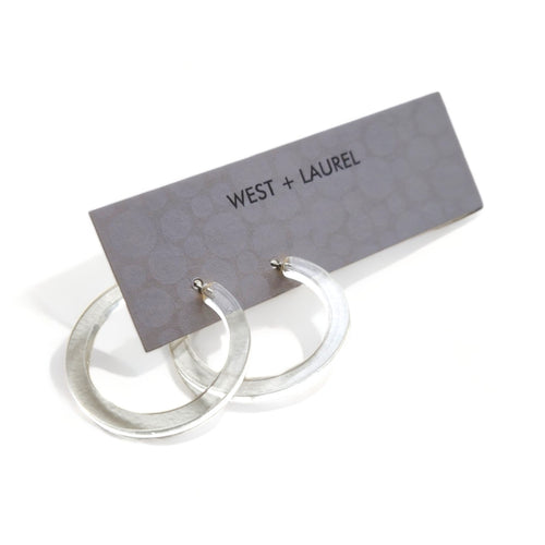 Cannes Acrylic Earrings - Hoop (clear)