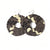 Large Round Ankara Kitangala Earrings (Multicolor - Brown and Cream)