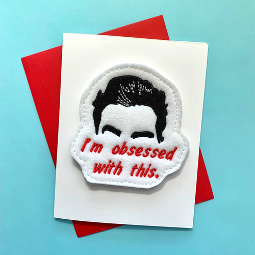 Obsessed Greeting Card with Magnet