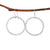 Large Beaded Circle Earrings - sterling
