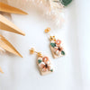 Fruit Earrings | Orange Slice Floral Arch Clay