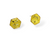 Sunshine Hexagon Brass and Resin Stud Earrings