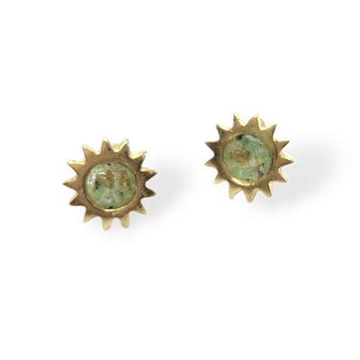 Sol Brass and Resin Stud Earrings