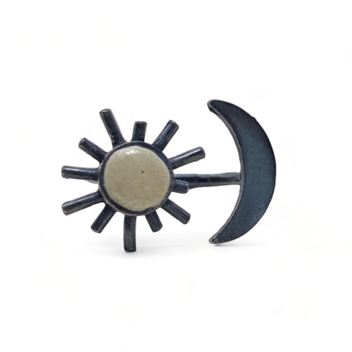 Concrete Sun and Moon Ring