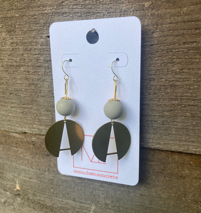 Concrete Abstract "A" Earrings