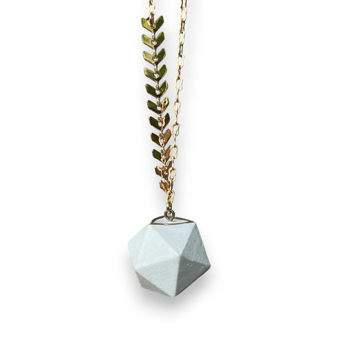 Concrete Dodecahedron Necklace - Mini