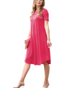 Rose Short Sleeve Knee Length Dress