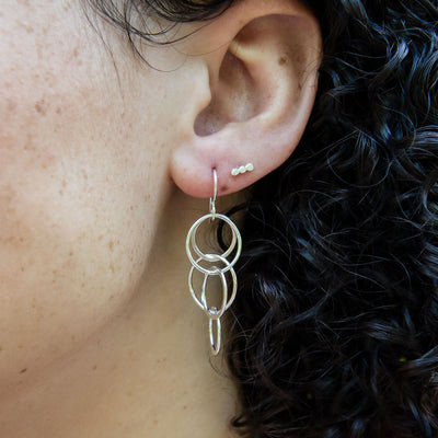 bubble earrings - sterling