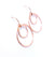 double ring earring - rose gold
