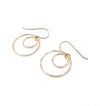 double ring earring - gold-filled