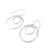double ring earrings - sterling silver