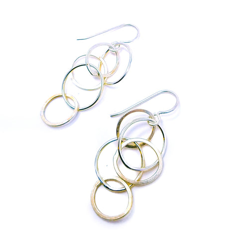 Bubble Earrings - mixed metals