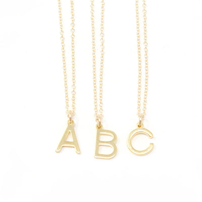 Initial Necklace - Gold Charm