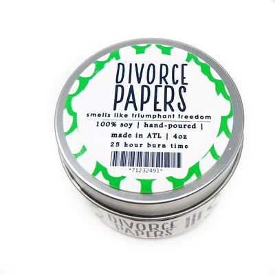 Divorce Papers Candle - 4oz