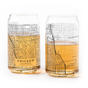 Atlanta Topographic Map Pint Glass