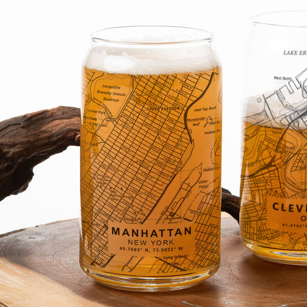 Atlanta Topographic Map Pint Glass