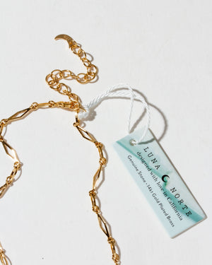 Luna Norte - Boho Balance Pendant- Blue Agate