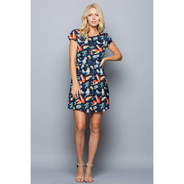 LA Soul - Woodland Forest Animal Print Dress