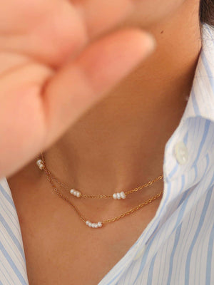Leilani Non-Tarnish Multi Petite Pearl Choker