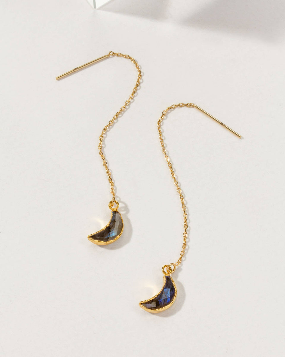 Labradorite Eclipse Threader Earrings