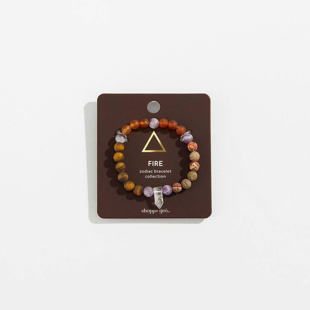 GeoCentral - Zodiac Crystal Bead Bracelet Collection: Fire 8mm