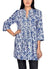 Bohemian Print Tunic - bold blue