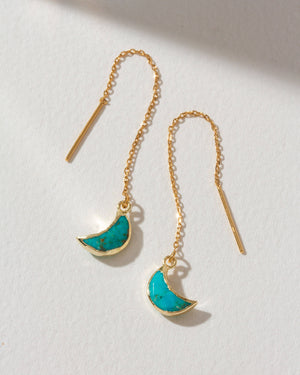 Turquoise Eclipse Threader Earrings