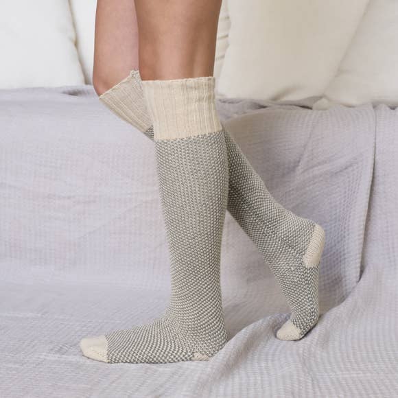 Pink Long Slouch Lounge Socks
