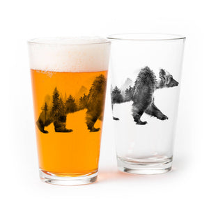 Black Lantern - Double Exposure Bear Pint Glasses