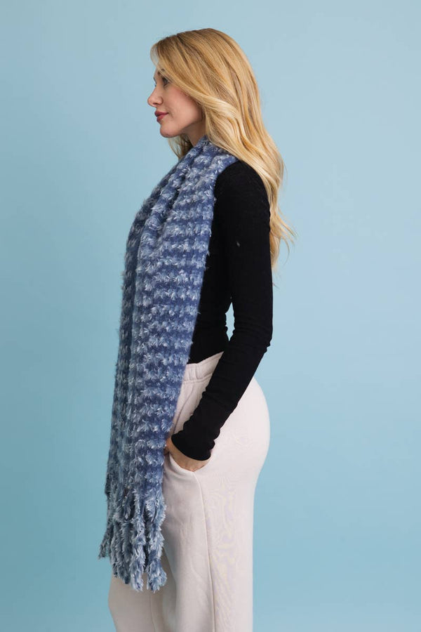 Black Ultra Soft Tassel Scarf