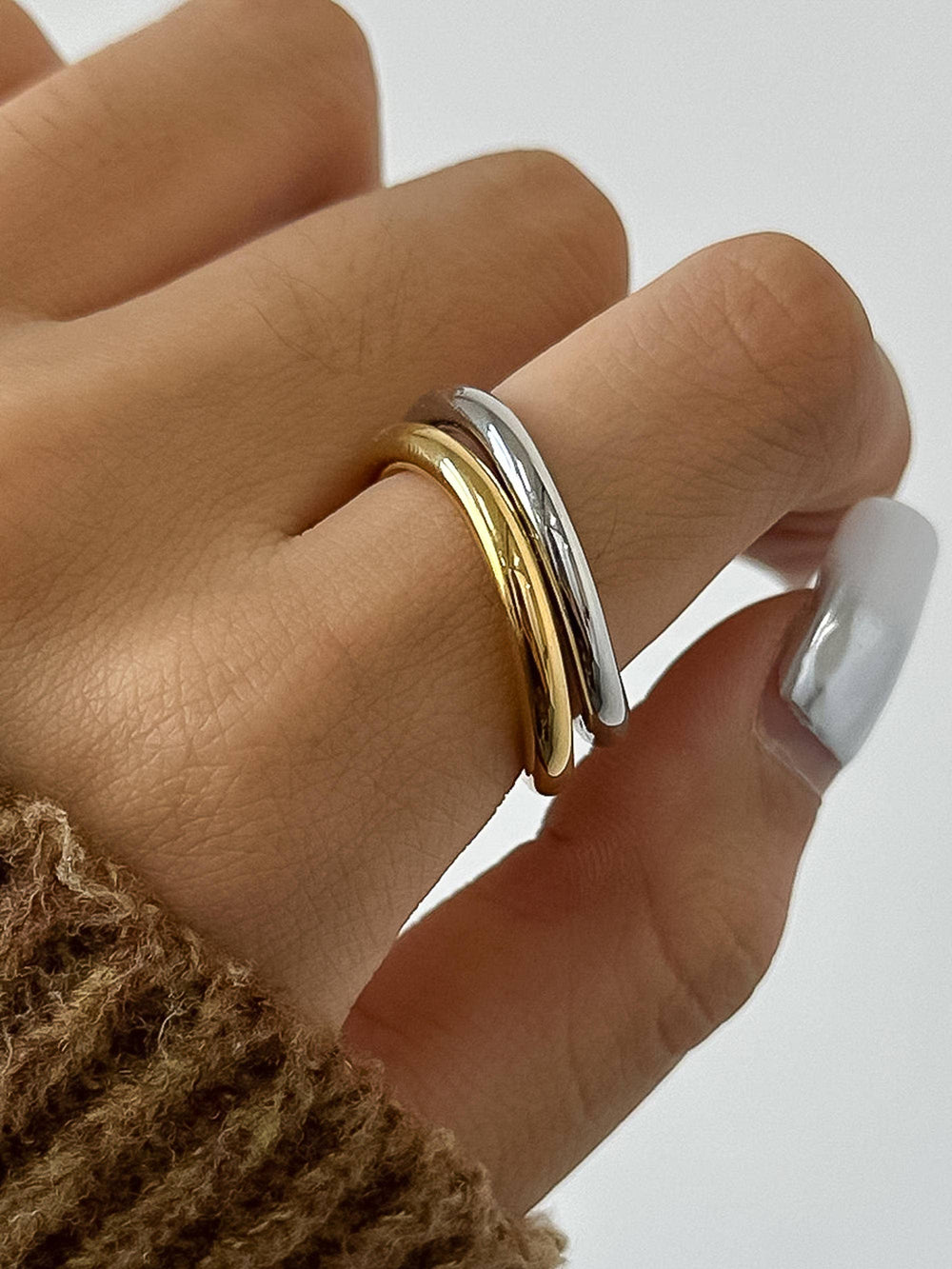 Andrée Non-Tarnish Double Two Tone Ring