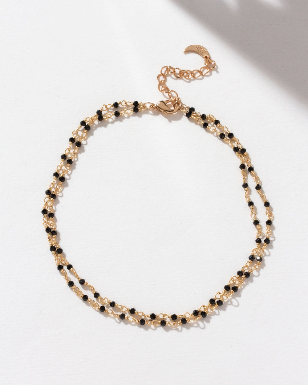 Draped In Gems Black Onyx Anklet