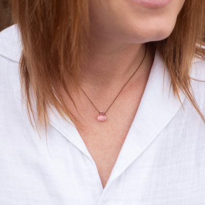 Fierce Rosy Pink Crystal Necklace