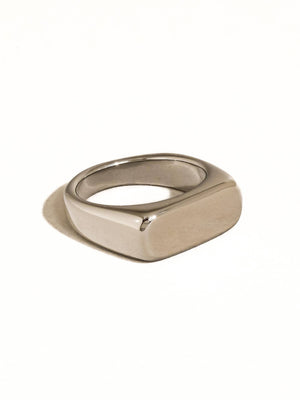 Glayce Gold Non-Tarnish Classic Signet Ring - Size 7