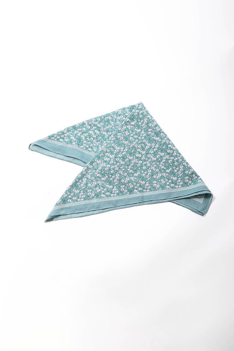 Boho Floral Cotton Bandana