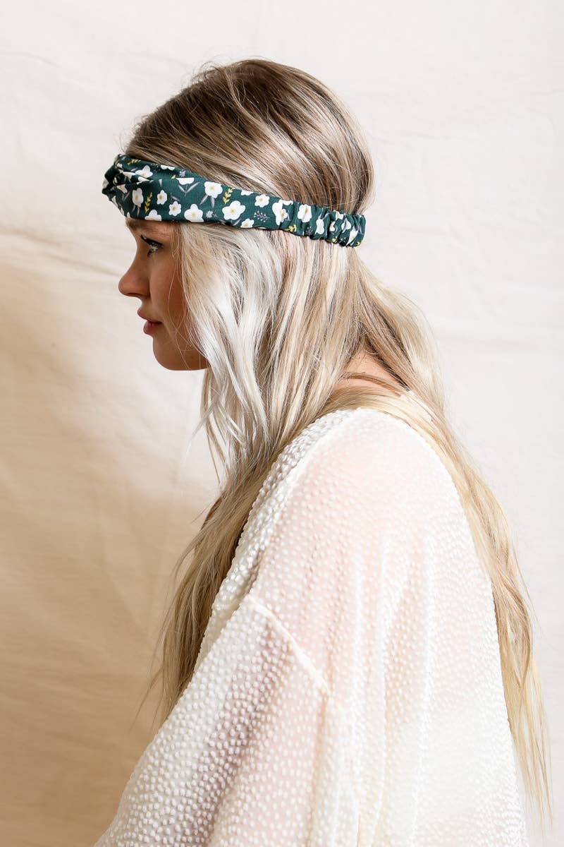 Blossom Print Twist Headwrap