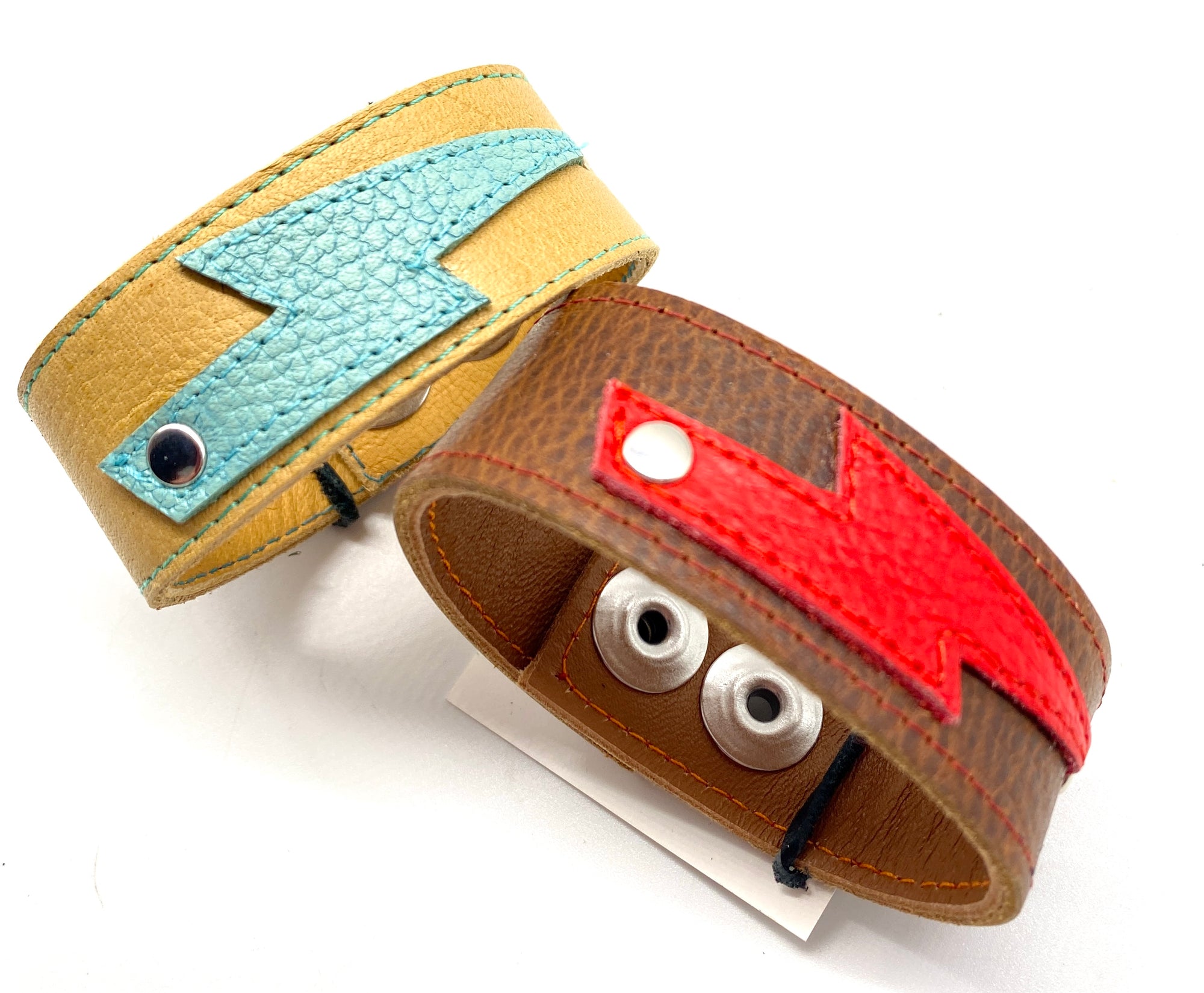 Lightening Bolt Leather Cuff