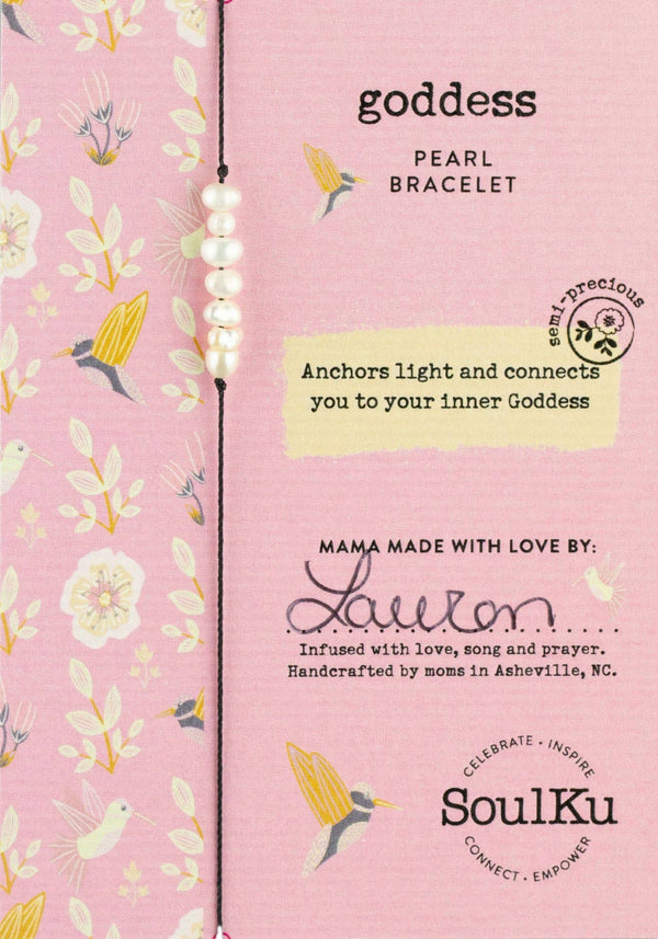 SoulKu - Pearl Hummingbird Adjustable Bracelet for Goddess