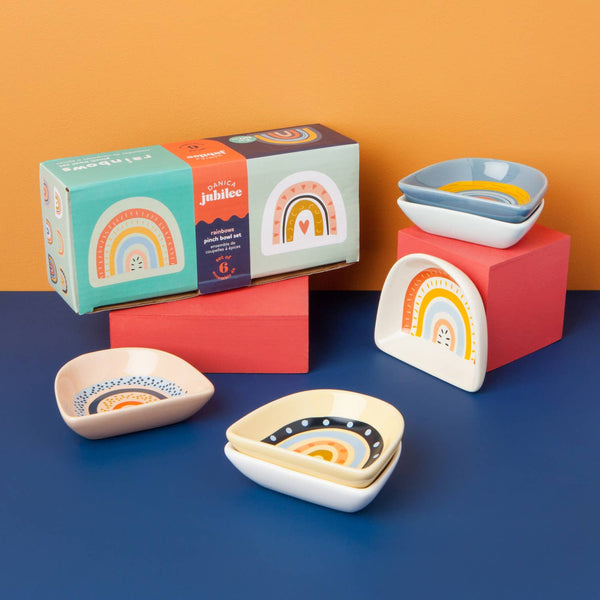 Danica Jubilee - Rainbows Shaped Pinch Bowls Set of 6